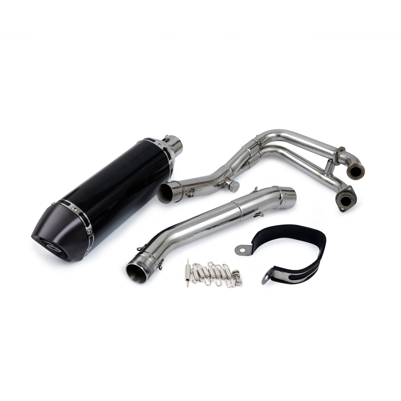 Full Exhaust System Muffler w/ Mid Pipe for Kawasaki Ninja 250R EX250J